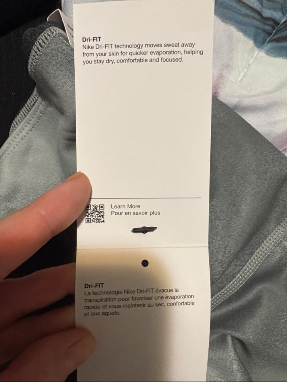 NWT Nike Gray Tie-Dye Leggings - Picture 4 of 6